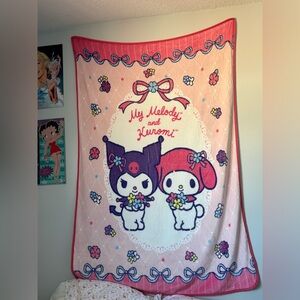 hello kitty and friends plush throw blanket